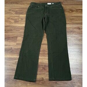 J Hilburn Corduroy 5 Pocket Pants Mens 34 Green Straight Fit Casual Cotton